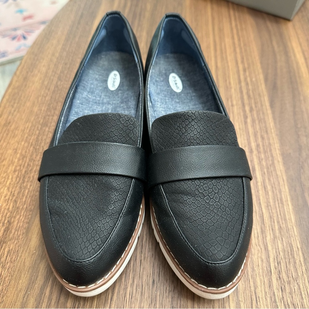 Dr. Scholl’s Black And White Loafers, Size 7.5